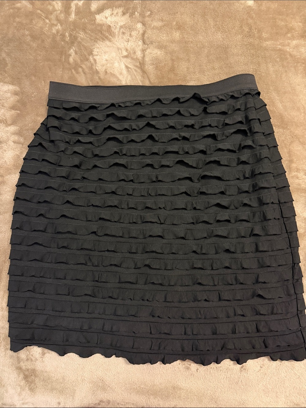 Banana Republic Black Ruffle Mini Skirt